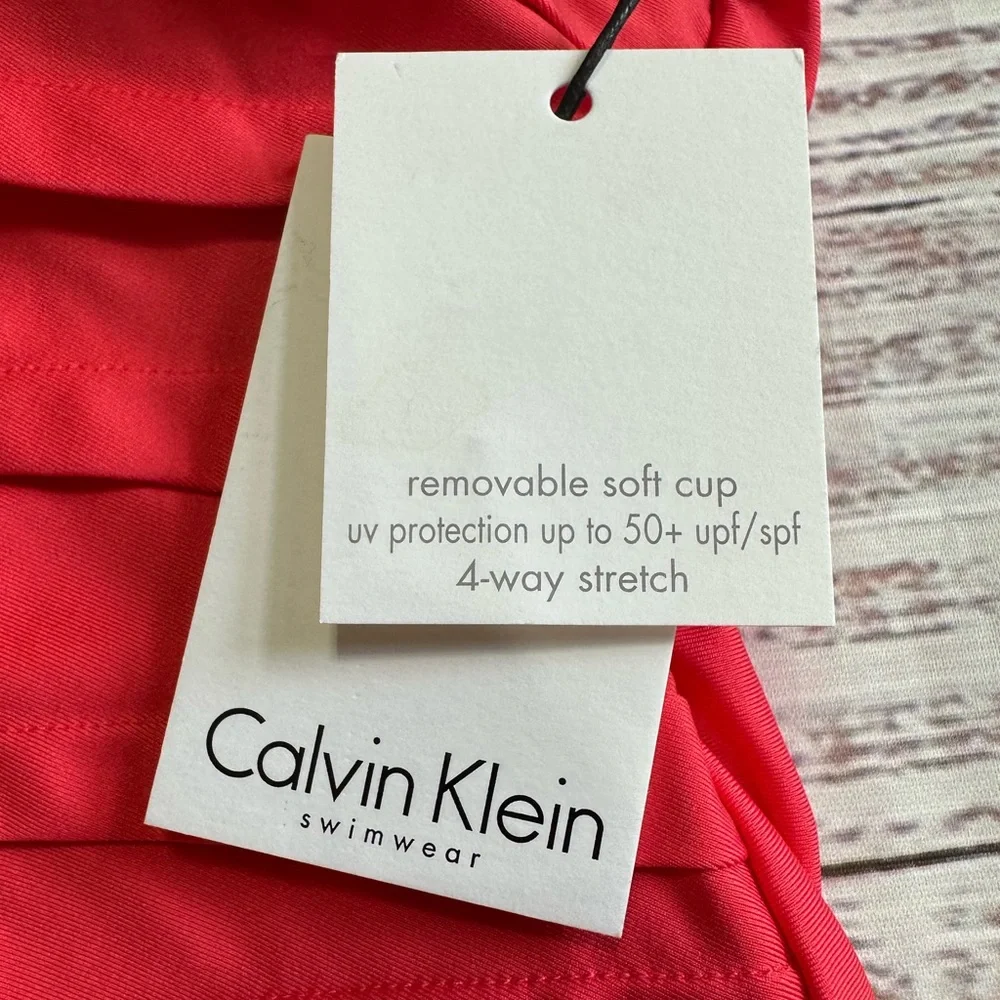 NWT Calvin Klein Women’s One Piece Swimsuit- Size 6 - Picture 7 of 9